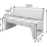 Серия КИТ секция Kit 2 1220 х 570 х 750 (кожзам 1 кат.)