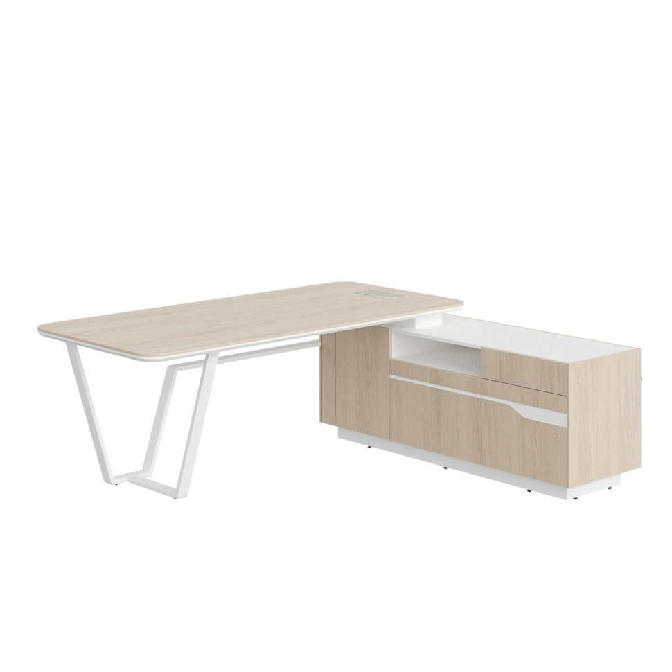 LINE Стол с большой тумбой СФ-571201.1(R) 2225х1800х762 правый LINE Стол с большой тумбой СФ-571201.1(R) 2225х1800х762 правый
