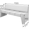 Серия КИТ секция Kit 3 1520 х 570 х 750 (кожзам 2 кат.)