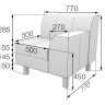 Серия Флагман секция кресельная левая Fl1L  770 х 770 х 735 (кожзам 1 кат.)