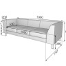 Серия Эволюшн диван трехместный EVO3-2 1990 х 730 х 620 (кожзам 3 кат.)