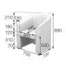 Серия Чаирмикс кресло CHAIR1 700 х 700 х 890 (кожзам 1 кат.)