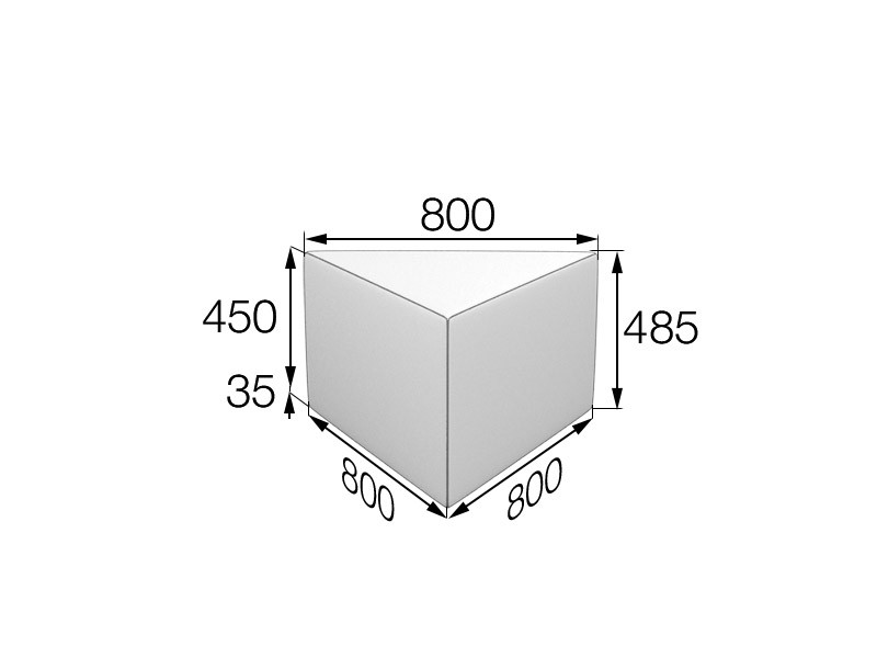 Серия Оригами секция  Or-p  800 х 705 х 485 (кожзам 2 кат.)