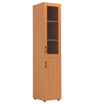 Шкаф узкий со стеклом 43 x 45 x 201 см