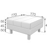 Серия Флагман пуф большой Fl-b12 770 х 770 х 450 (кожзам 3 кат.)