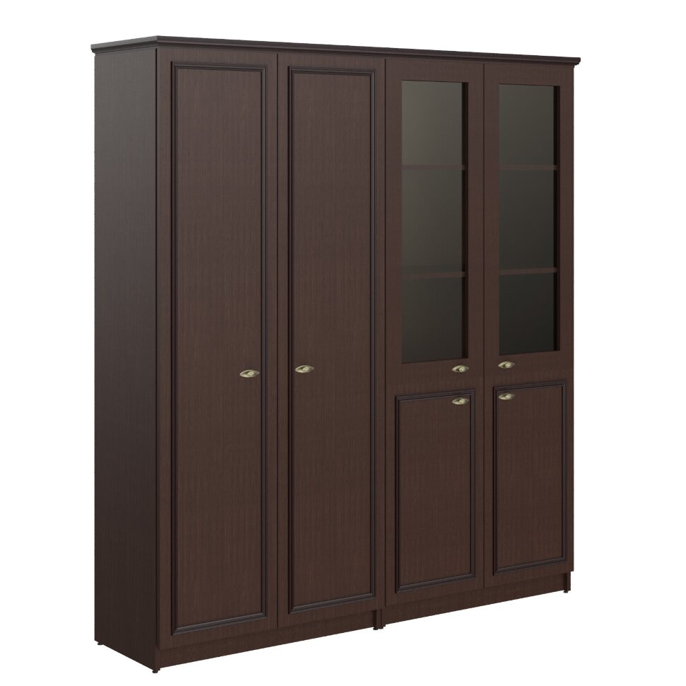 Raut RHC 180.6  1808х466х2023 шкаф высокий  2-х секционный с гардеробом и комбинированным