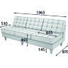 Серия Космо секция трехместная Kos3 1965 х 870 х 820 (кожа)