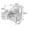 Серия Премьер кресло P1 940 х 900 х 900 (кожзам 3 кат.)