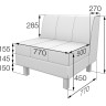 Серия Флагман секция одноместная Fl1 770 х 770 х 735 (кожзам 3 кат.)
