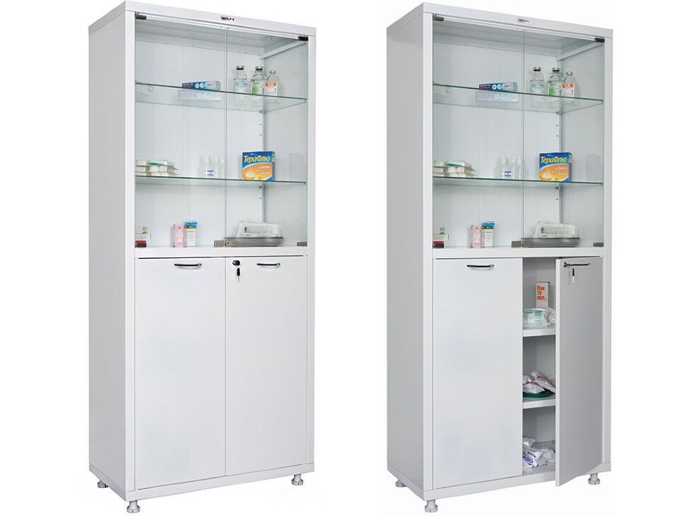 HILFE МД 2 1780/SG 1750/1850x800x400 Шкаф медицинский двухстворчатый